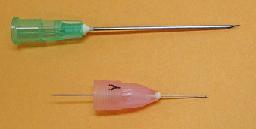 注射針の大きさの比較
